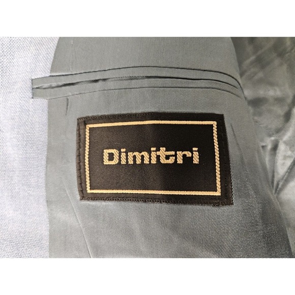 Dimitri Blazer Mens Large Blue 44 Short Jacket Blazer - Picture 7 of 9